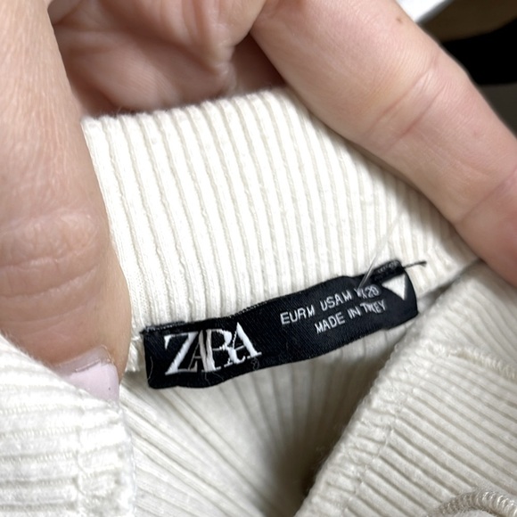 ZARA Midi Ribbed Skirt - cream size M - Picture 5 of 5